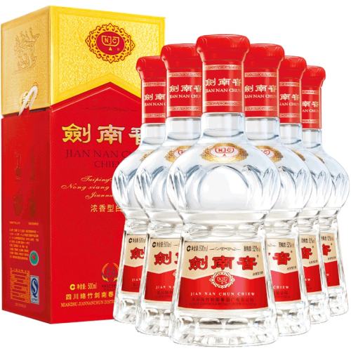Jiannanchun/���ϴ� ˮ���� 52�� Ũ���� 6ƿ 500ml 2273.4Ԫ