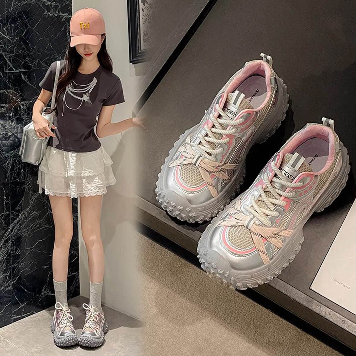 ��ά˹��Jeanswest���ϵ�Ь2025�¿���̥�������ŮЬ�ļ�͸������Ьʱ�г��� �ҷ� 38 (240mm) 80Ԫ