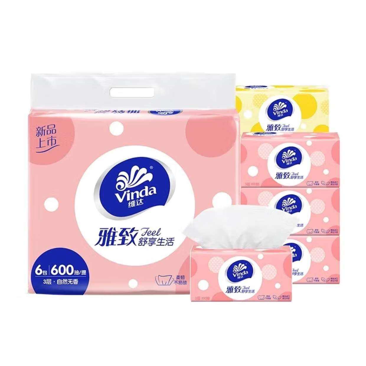维达 纸巾  3层 100抽*24包