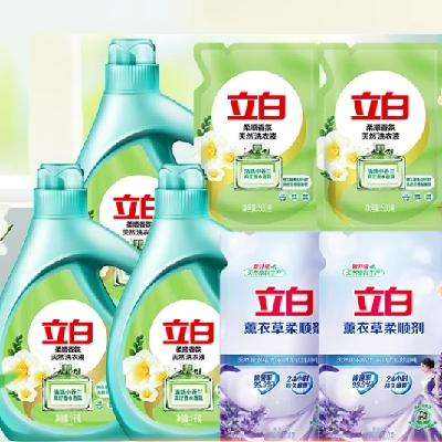 再降价、百亿补贴：立白 小苍兰液1kg*3+小苍兰液500g*2+薰衣草柔顺剂500g*2