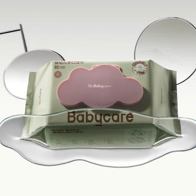 bc babycare婴儿湿巾 新生儿手口湿纸巾宝宝 屁屁加厚紫盖湿巾 【店长推荐】 80抽 12包