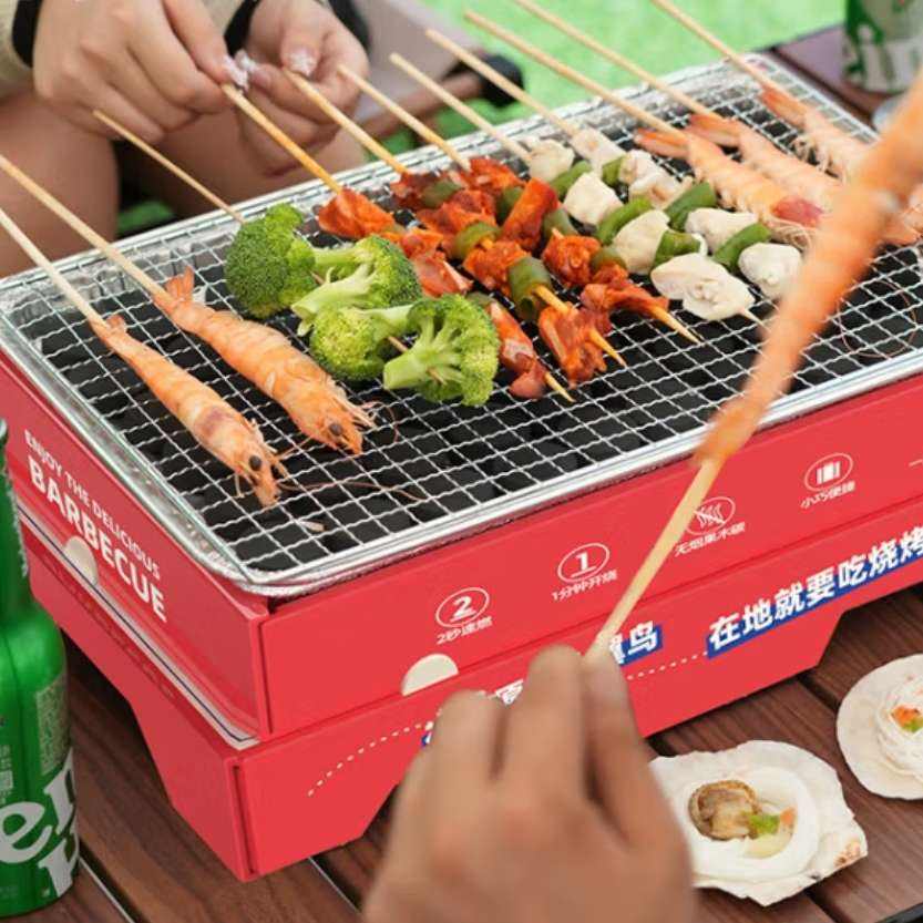 烧烤屋 一次性户外烤炉中号30颗碳