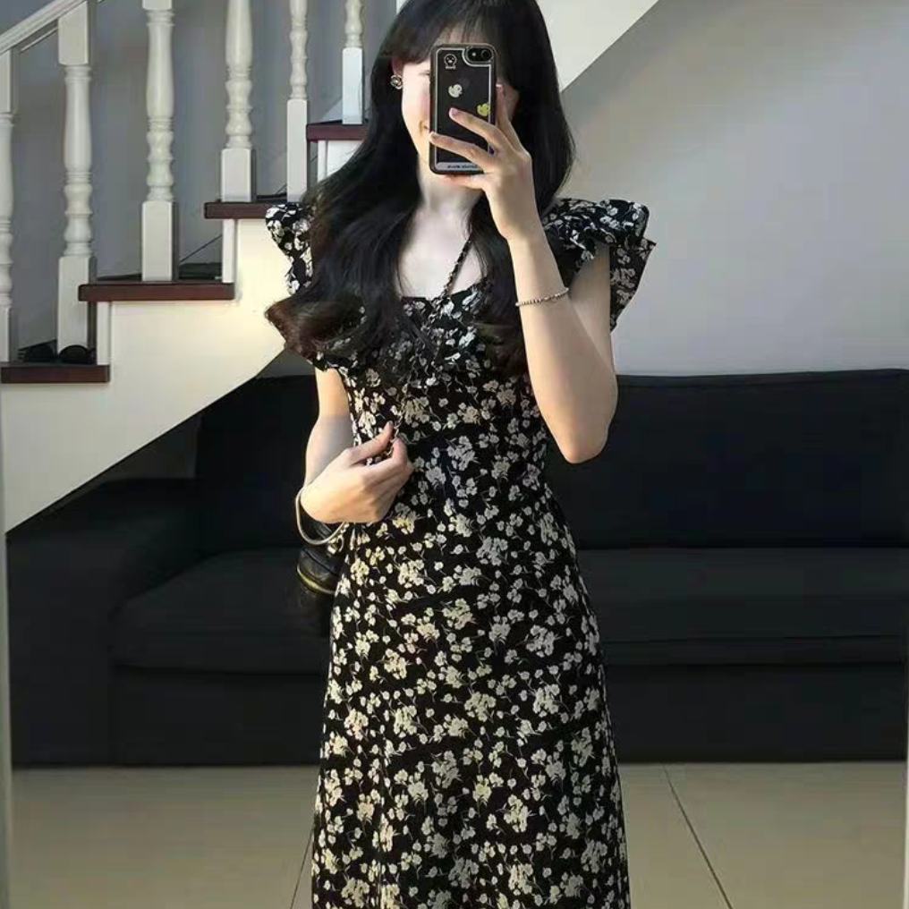 唐狮 小飞袖碎花款连衣裙