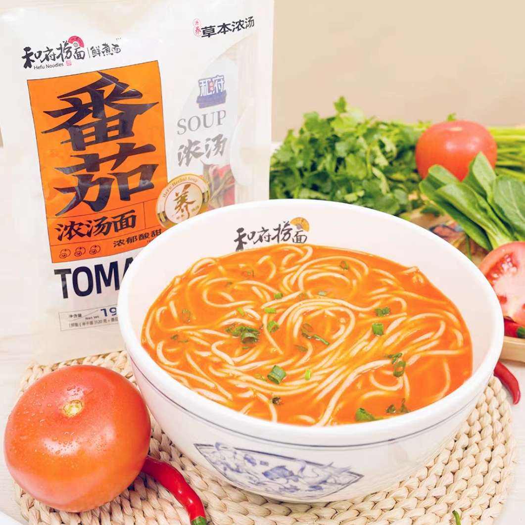 和府捞面酸辣番茄浓汤面非油炸面*6件