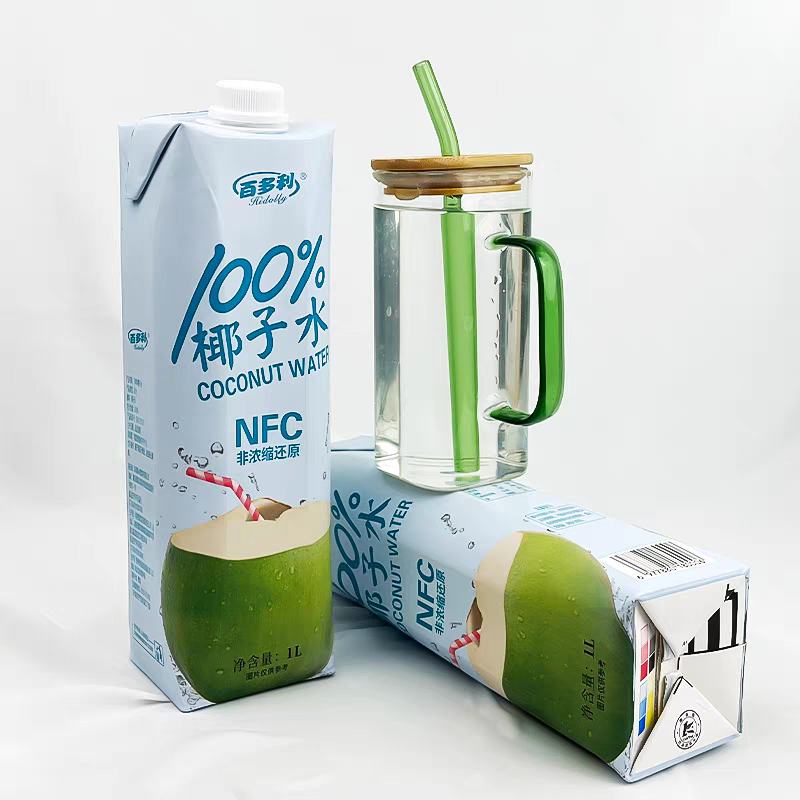 88会员：百多利 泰国进口NFC100%纯椰子水 1L*2瓶