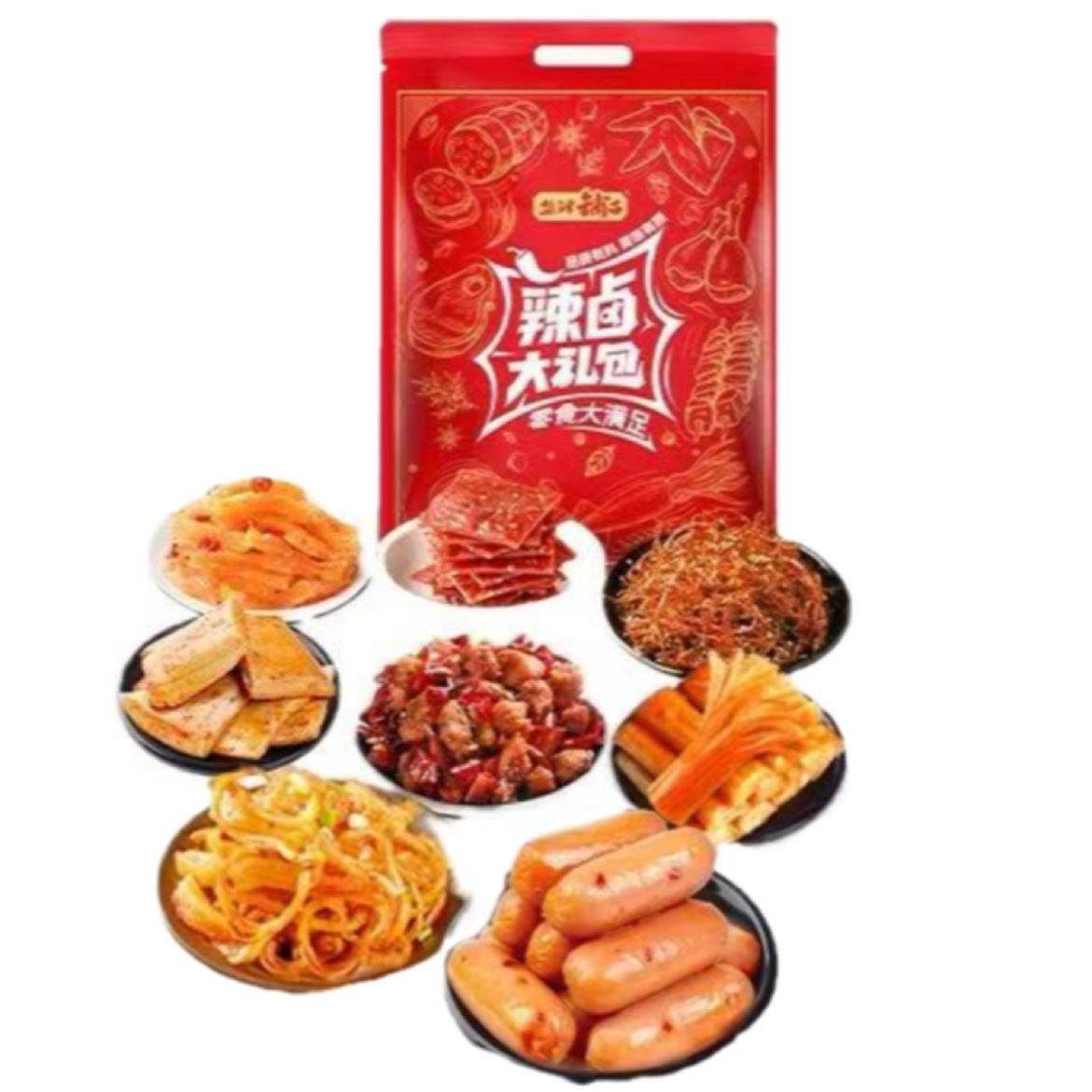 临期：盐津铺子 辣卤零食大礼包75包（25/6/12）