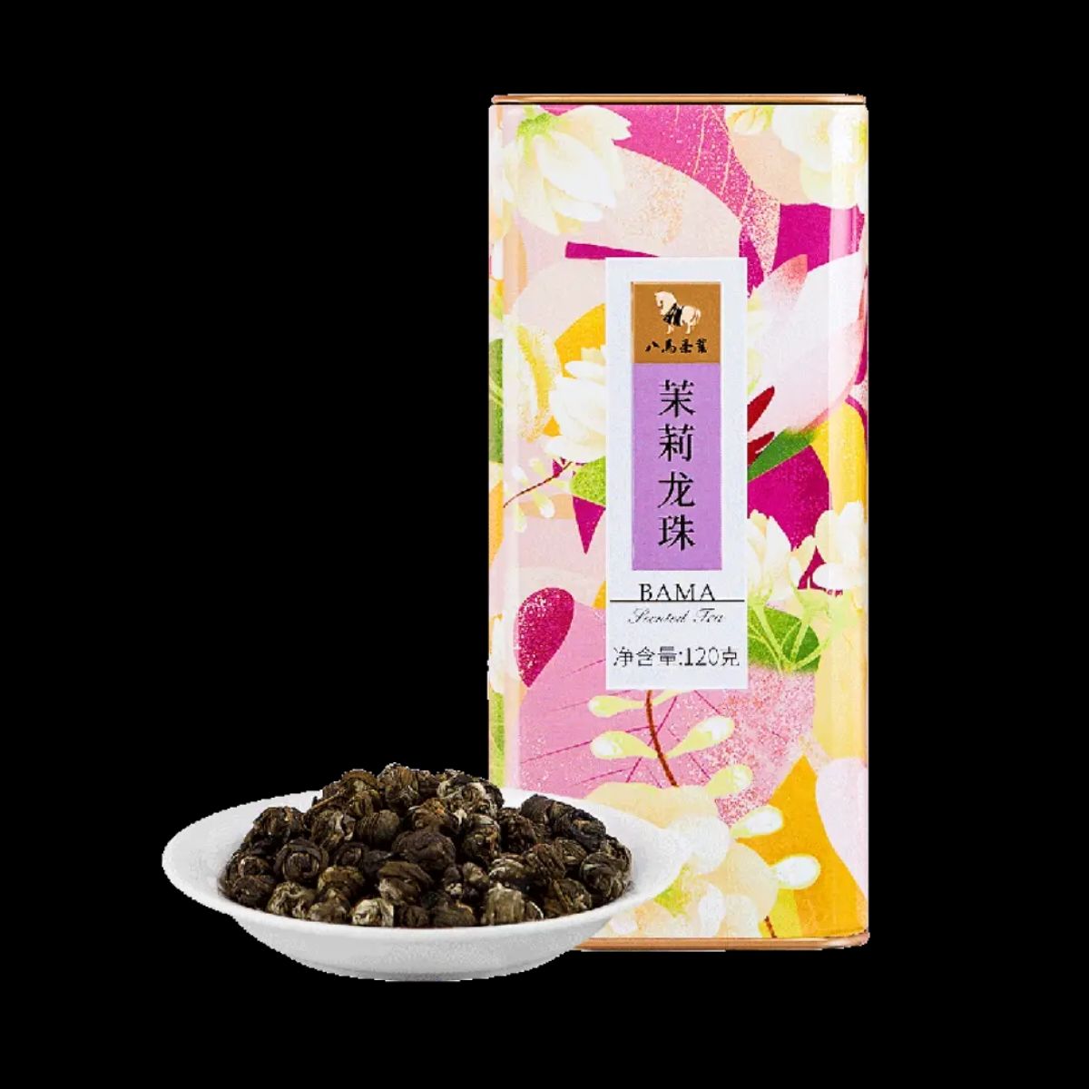 PLUS会员：八马茶业 茉莉花茶 龙珠120g*2罐