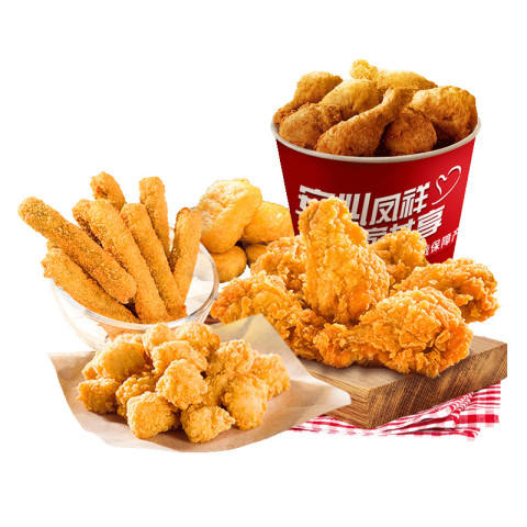 20点:凤祥食品 炸鸡家庭桶 1.9kg*3件