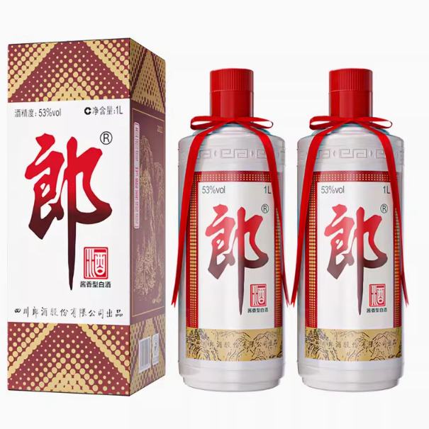 LANGJIU ɾ ɾ 53%vol Ͱ׾ 1L*2ƿ ˫֧װ621Ԫȯ
