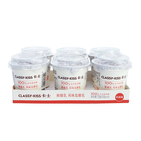 Plus会员:卡士（CLASSY.KISS）草莓味鲜酪乳120g*6杯*5件