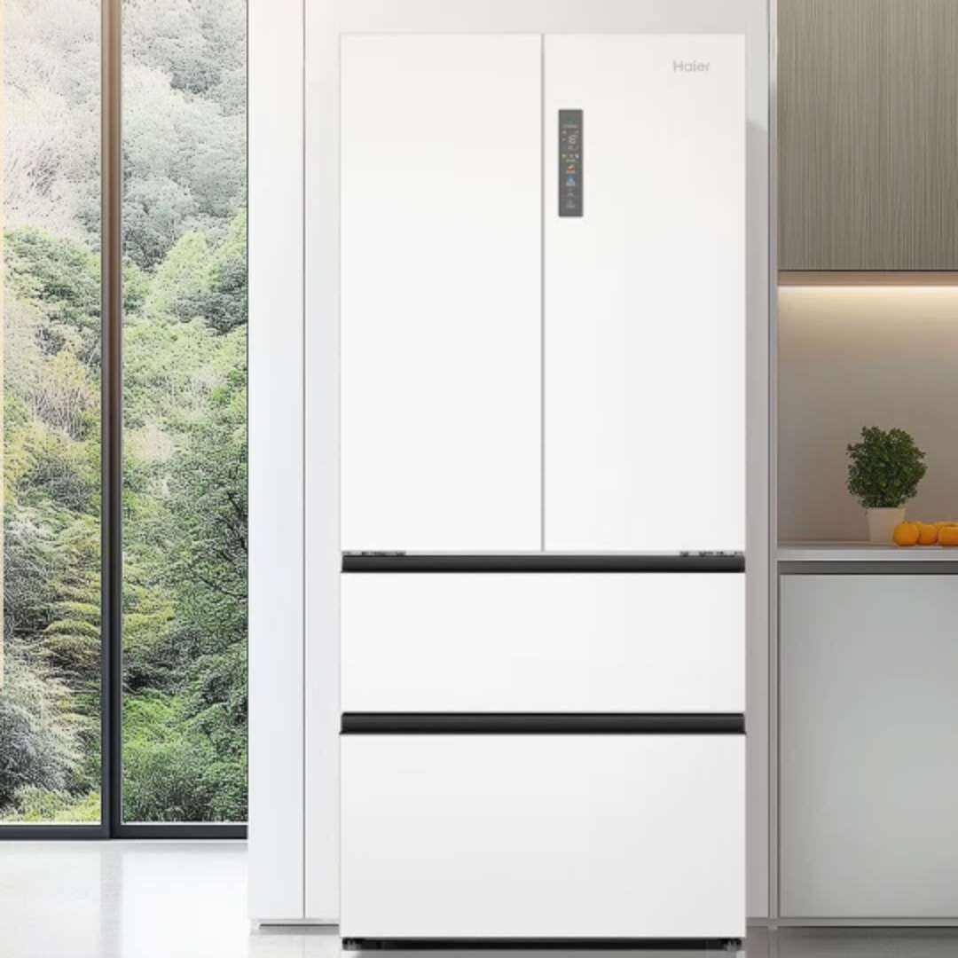 政府补贴：海尔 Haier BCD-510WGHFD59WVU1 法式多门超薄嵌入式冰箱 510L 白色