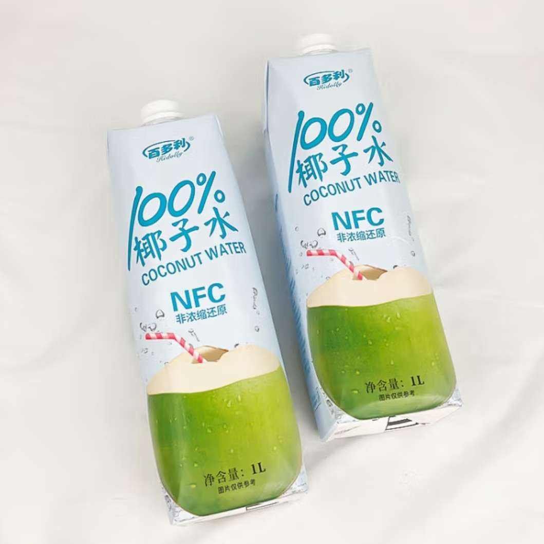 NFC百多利100%椰子水 泰国进口1L*2瓶