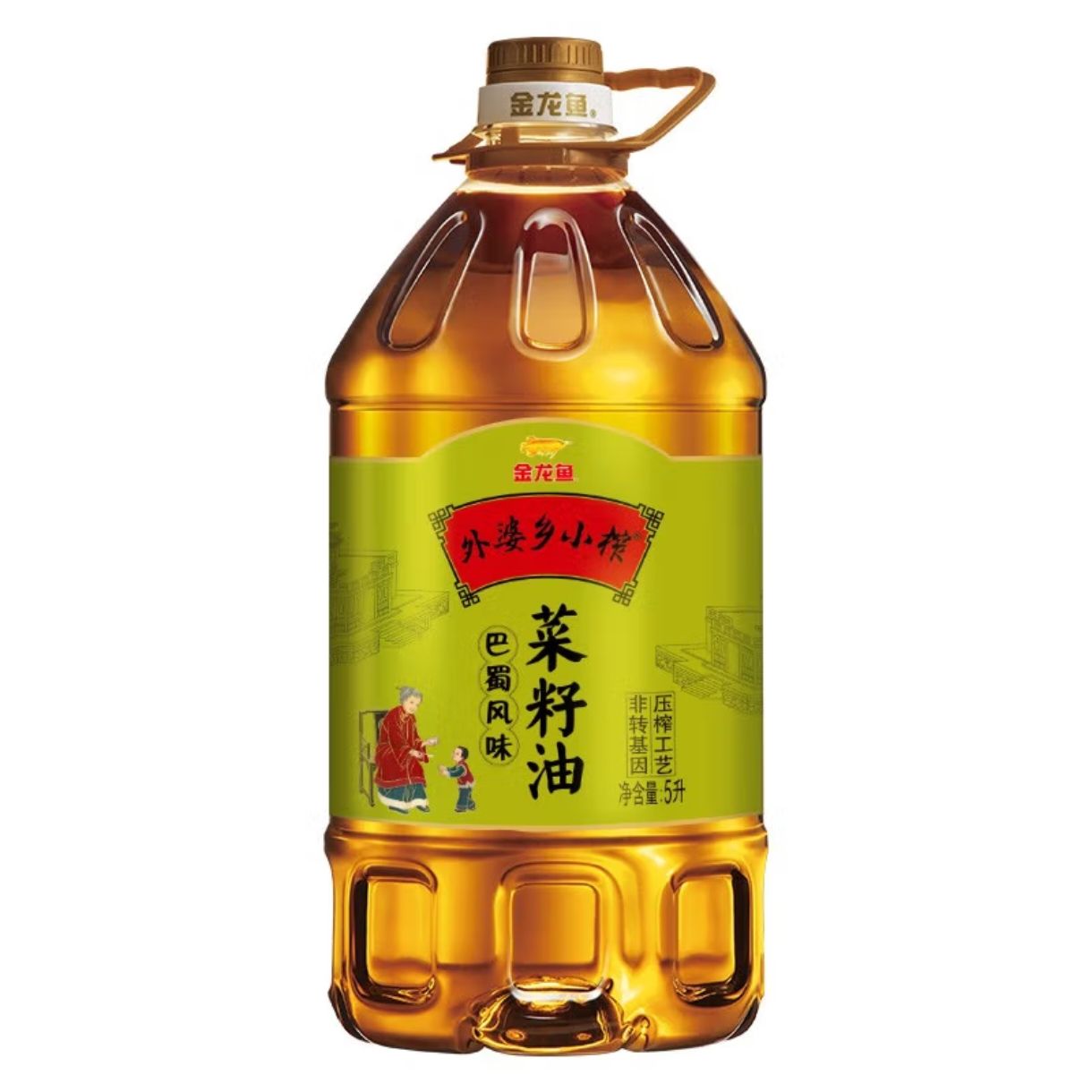 金龙鱼 非转压榨 外婆乡小榨 巴蜀风味 菜籽油 5L*2桶