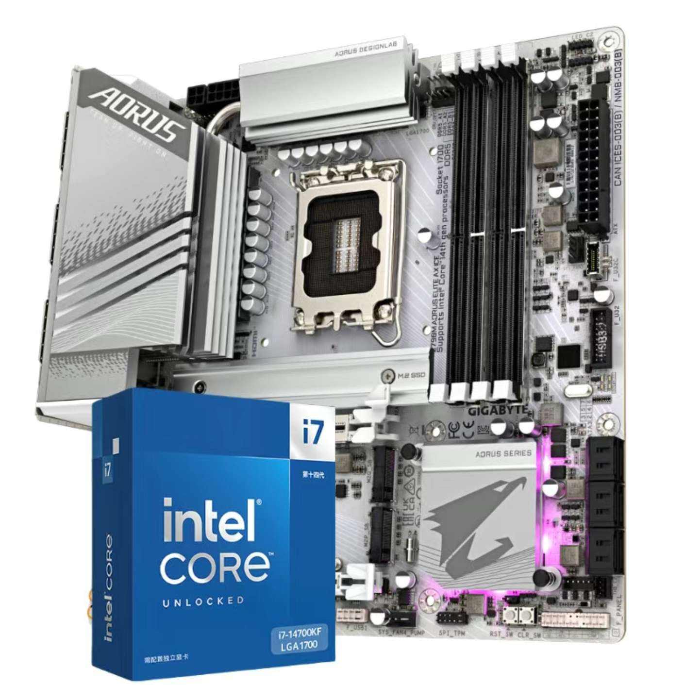 ڲIntel 14700KF CPU+ Z790M AORUS ELITE AX ICE װ3041Ԫȯ