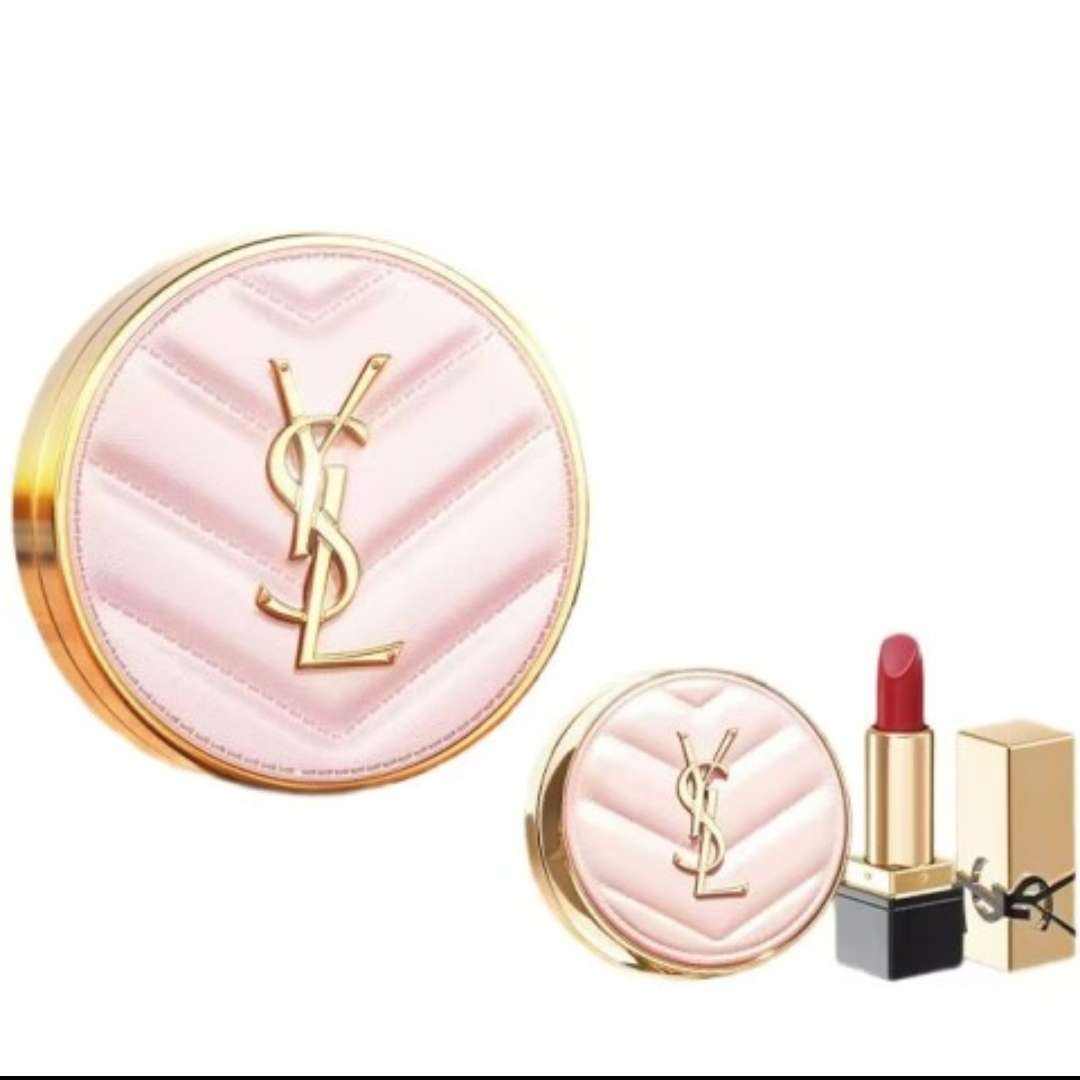 再降价、微信小程序、plus会员：YSL 圣罗兰 粉气垫礼盒12g （赠同款气垫*5g+方管口红RM*1.3g）