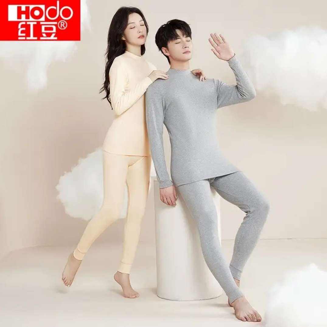 红豆 男女纯棉重磅保暖内衣套装 *2件 34.8元/件 共69.6元