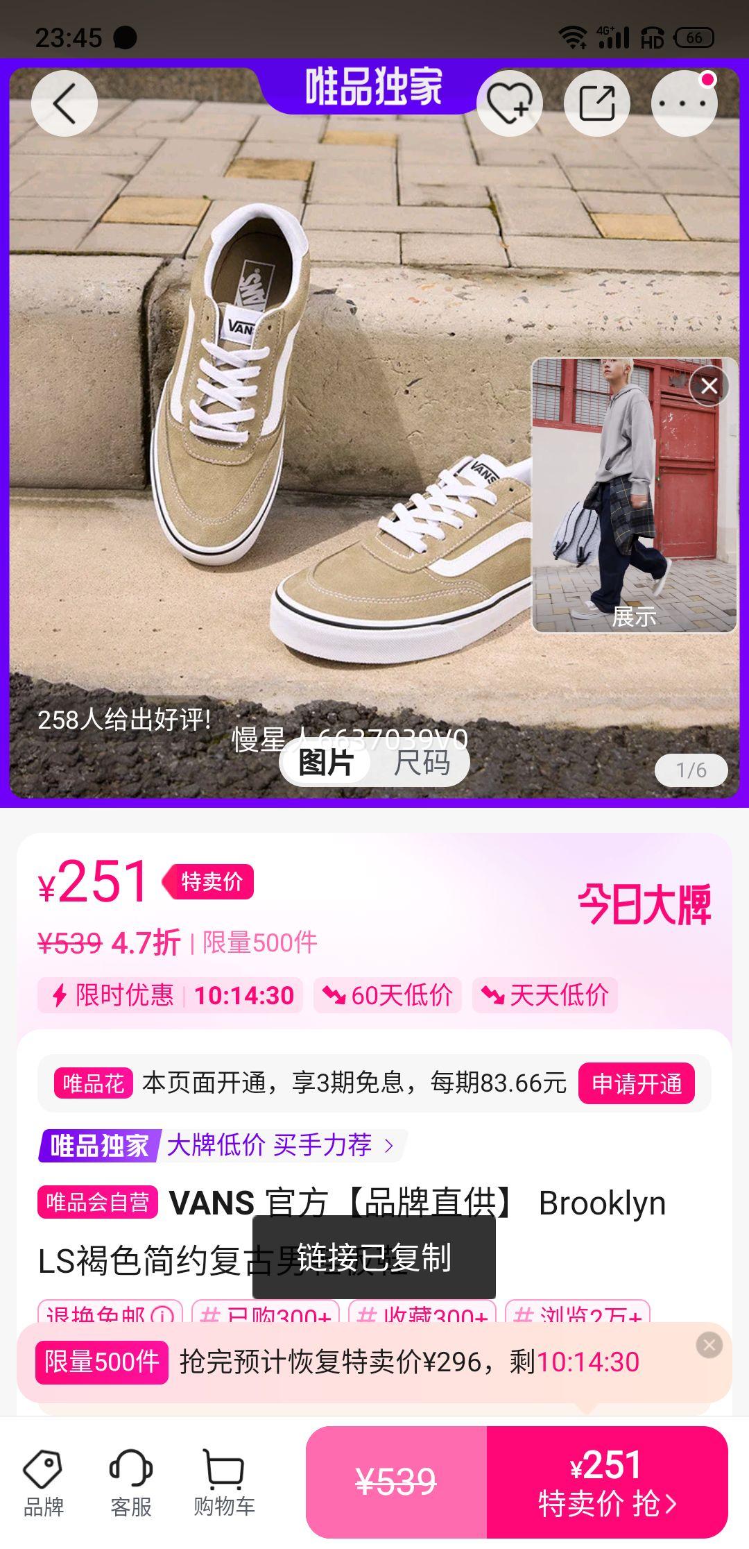 VANS �ٷ�Ʒ��ֱ�� Brooklyn LS��ɫ��Լ������Ь��Ь�Ż�֤��