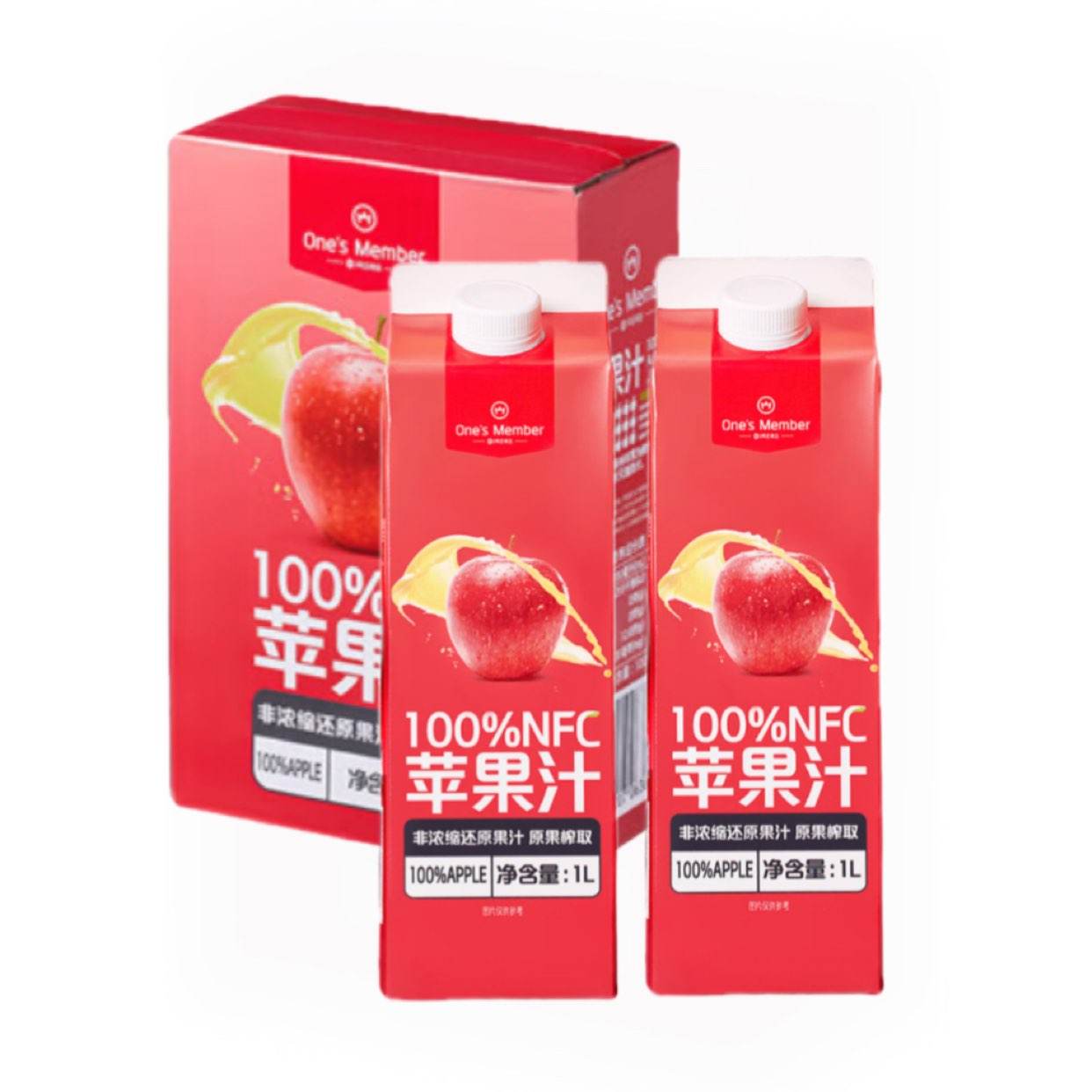 再降價、百億補貼、首購：1號會員店 100%NFC蘋果汁 1L*2盒