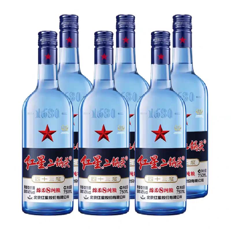 �ٽ��ۡ����Ƕ���ͷ ��ƿ����8���� 43�� 750ml*6 �����Ͱ׾� 173.23Ԫ��Ʒ�ƽ��163.23Ԫ��