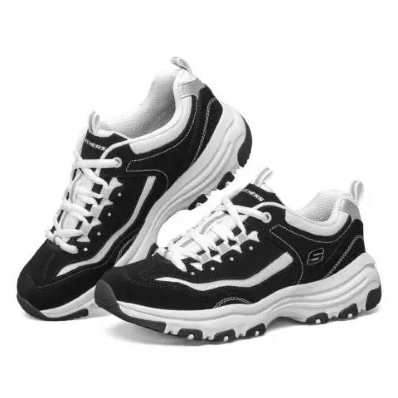 ˹���棨Skechers����������èЬح�ϵ�ЬŮ����ڰ׸��Ŵ�����㳱�������˶�����Ь Ů���ɫ/��-BKW 37 169Ԫ