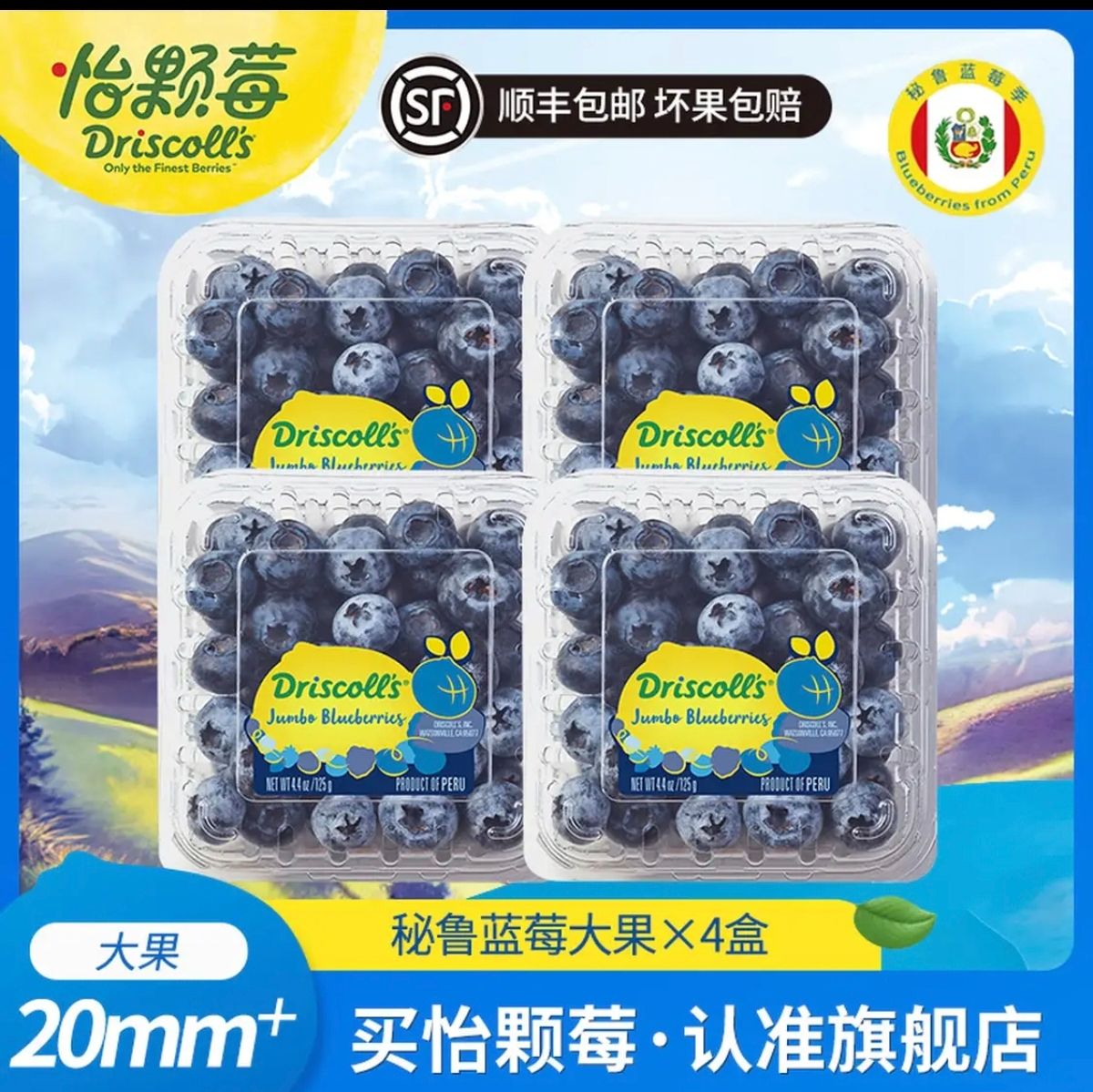 ����ݮ ������³��ݮ �й� 125g*6�� 14mm+ ��������ˮ������ 69.9Ԫ(����ȯ)