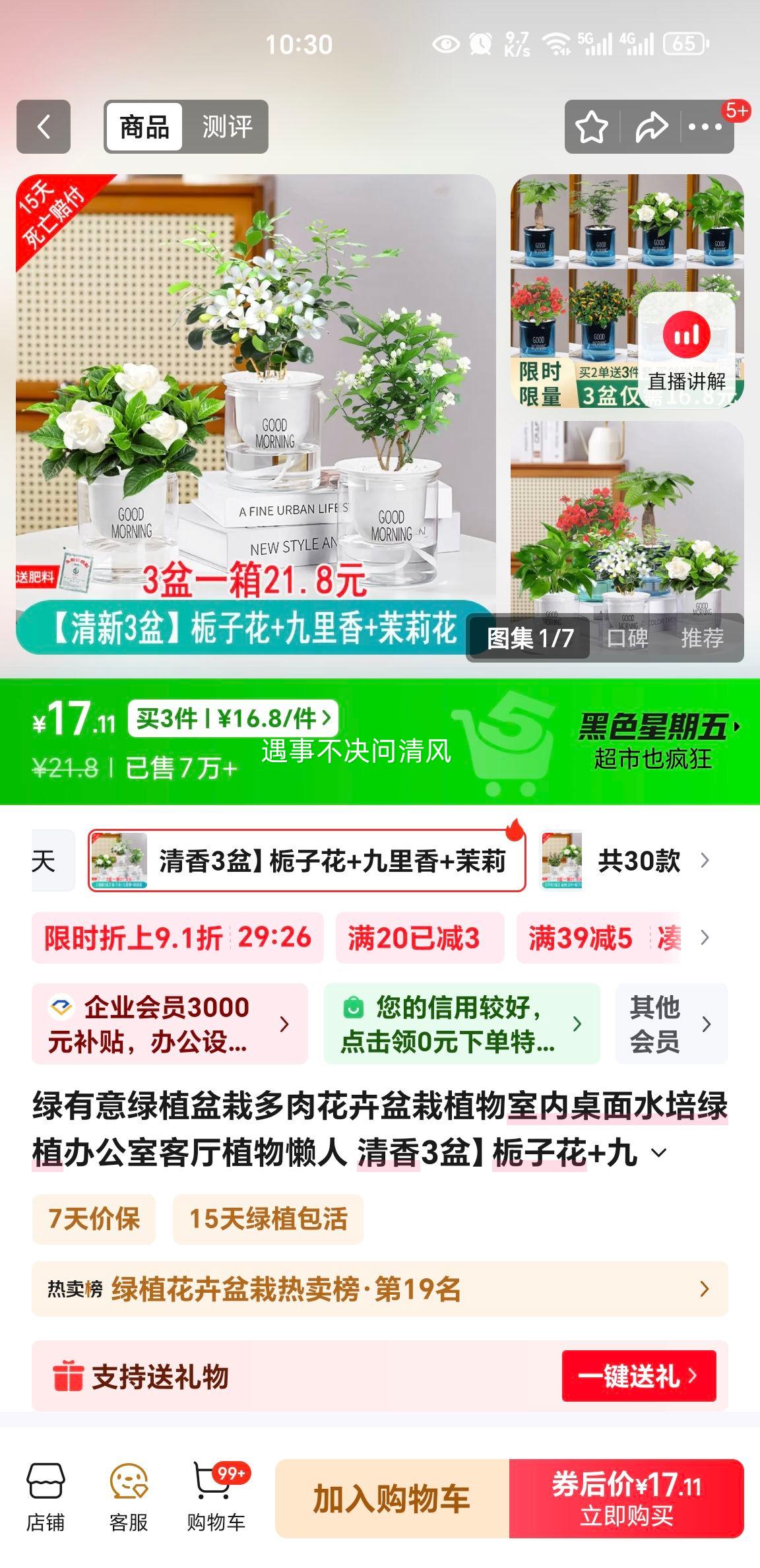 ��������ֲ���Զ��⻨������ֲ����������ˮ����ֲ�칫�ҿ���ֲ������ ����3�����ӻ�+������+�����Ż�֤��