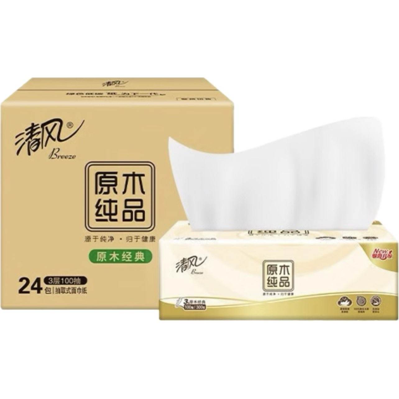 ��� ��ֽ 3�� 100��*24�� ԭľ��Ʒ ����װ 85.58Ԫ(����ȯ����21.39Ԫ/��)