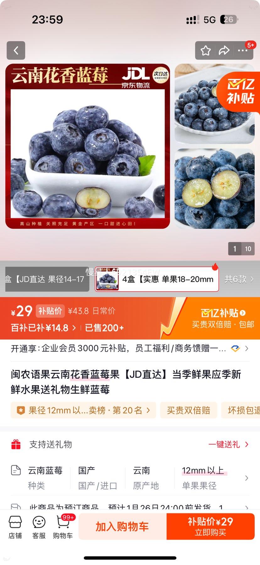 ��ũ��� ���ϻ�����ݮ�� 4�� ����100g/�� ����18-20mm�Ż�֤��