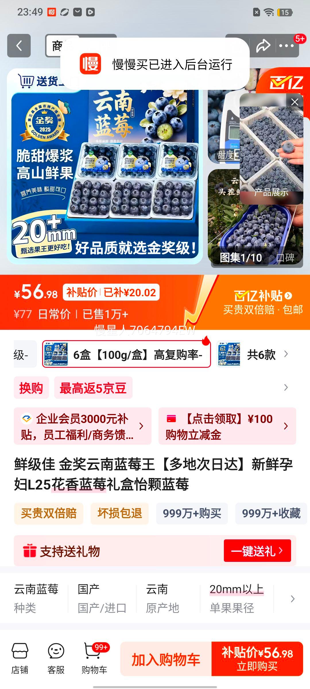 �ʼ��� ����������ݮ�� L25������ݮ��� 6��100g/�е���18-20mm+ ���ް��Ż�֤��