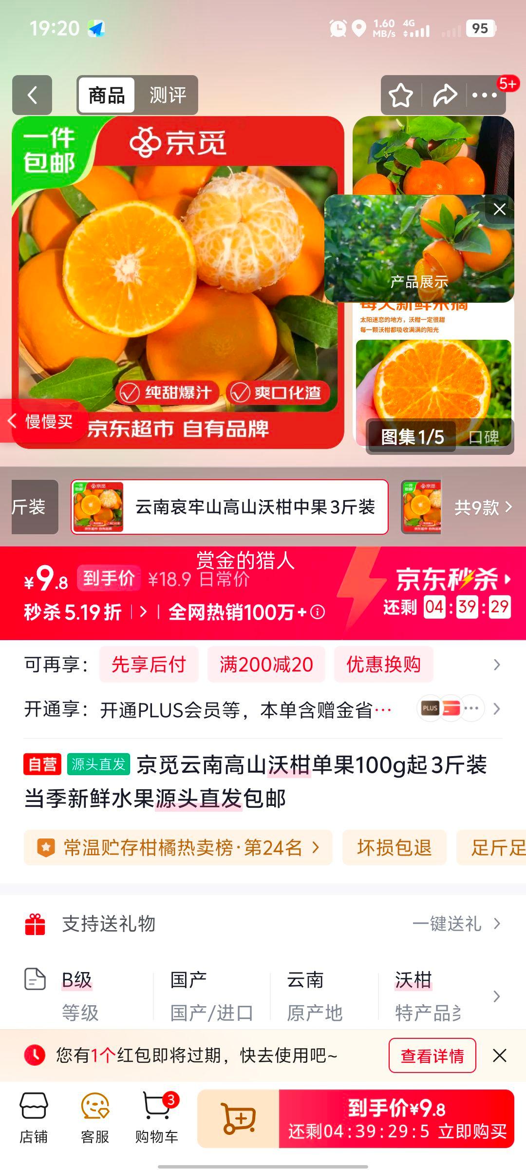 ���� ���ϸ�ɽ�ָ� ����100g�� 3��װ ��������ˮ�� Դͷֱ�������Ż�֤��