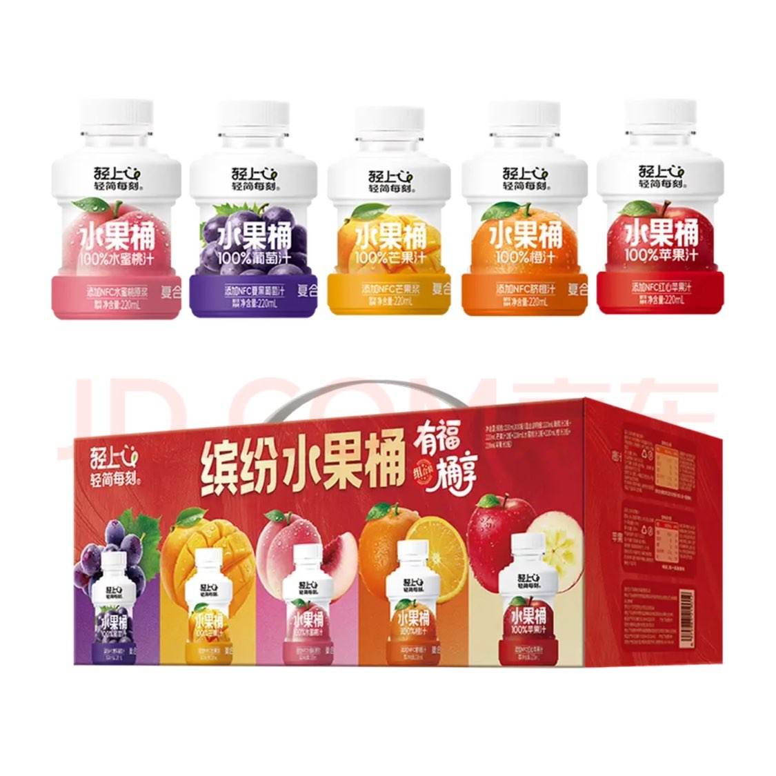 ���� ���������� 100%��֭ 5�ֿ�ζ 220ml*10ƿ 20.9Ԫ(����ȯ)