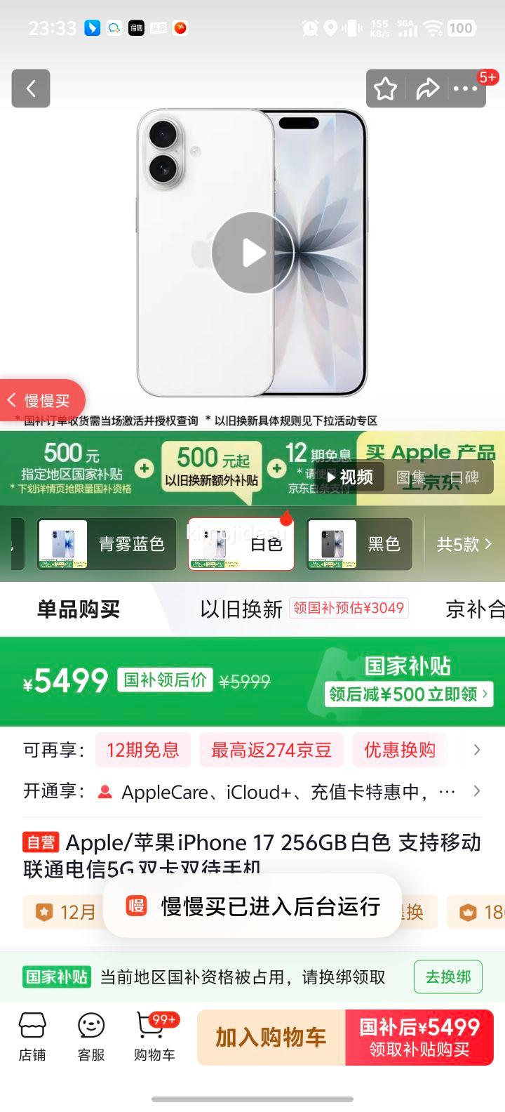 Apple iPhone 17 ֻ ˫˫ ɫ 256GŻ֤