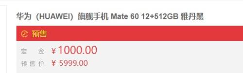Ԥ�ۣ�HUAWEI ��Ϊ Mate 60 �����ֻ� 12GB+512GB�Ż�֤��