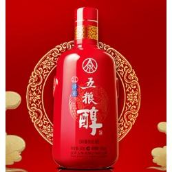 wuliangye五糧液五糧醇紅淡雅鐵盒濃香型白酒50度500ml6瓶整箱裝無禮