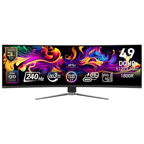 PLUSMSI ΢ MPG 491CQPX OLEDʾ 49Ӣ ׼5K 240Hz 0.03ms Type-C 98W 6146.51Ԫ