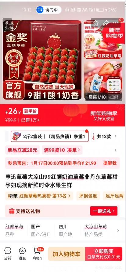 17��0�㣺��Ѹ ��ݮ����ɽ99�������Ͳ�ݮ 2��2��װ ����1.2���Ż�֤��