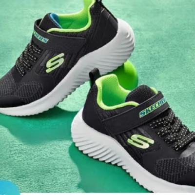 Skechers 斯凯奇 儿童跑步鞋 403732L 黑色/蓝色/柠檬色/BBLM 34