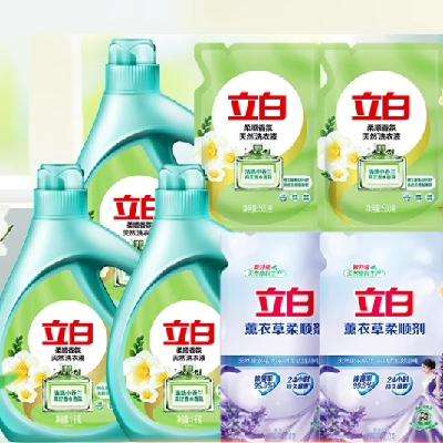 百亿补贴：立白 小苍兰洗衣液8斤+薰衣草柔顺剂2斤 
