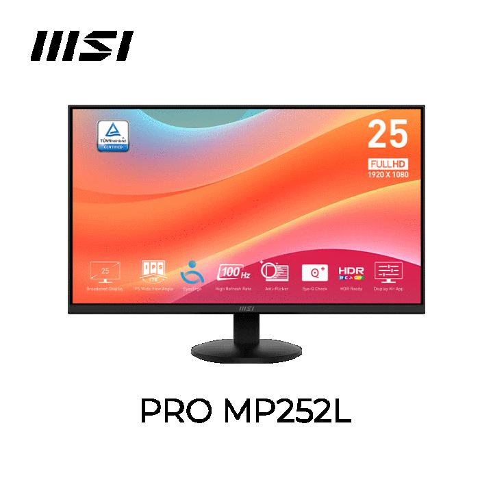 政府补贴：msi 微星 Pro MP252L 24.5英寸 显示器（1080P、100Hz、HDR Ready）