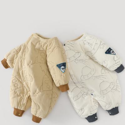 巴厘小猪 婴儿夹棉连体衣 米色 59cm 56元(需领券)